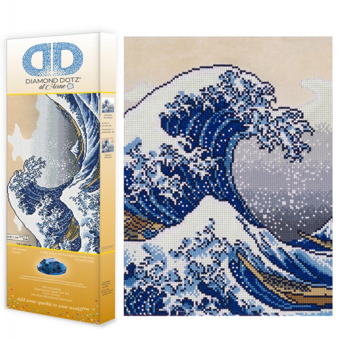 DDAH15.082 - A Big Wave off Kanagawa (apres Hokusai) - Diamond Painting Artwork Kit - 16.14 - 23.62 in